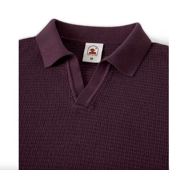 NEW Sweater Knit Polo (The Sebastian Long Sleeve Polo - Amethyst) - Picture 5 of 8